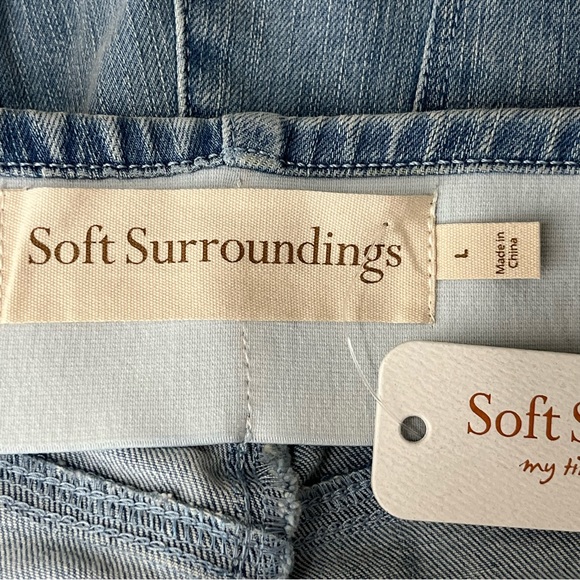 SOFT SURROUNDINGS NWT THE ULTIMATE SNAP UP LEGGINGS JEAN PANTS LIGHT WASH XSMALL - Picture 12 of 14